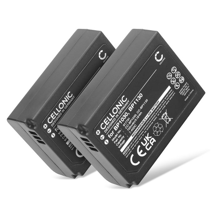 2x Samsung NX500 Accu Batterij 700mAh van CELLONIC