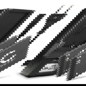 Pack de 2x batteries DMW-BCK7 NCA-YN101H 700mAh pour appareil photo Panasonic Lumix DMC-FT30, -FT25, DMC-FS45, -FS40, -FS35, DMC-SZ7, -SZ1, DMC-FX90 - Avec chargeur DE-A92A et câble d'alimentation