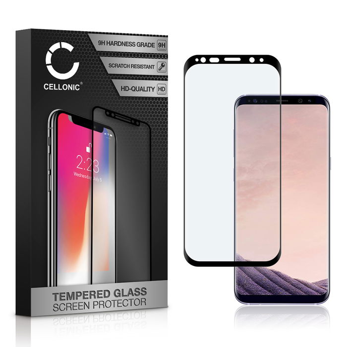 Samsung Galaxy S8 Plus (SM-G955 / SM-G955F) Screen Protector - 9H Tempered Glass 3D Full Cover by CELLONIC