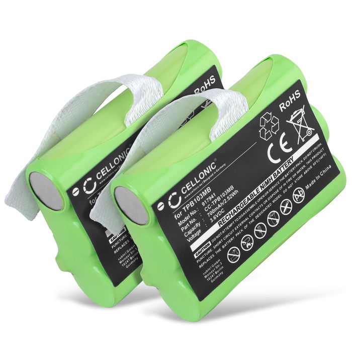 2x Topcom Babytalker 1020 Accu Batterij 700mAh van subtel