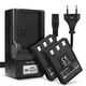 2x 850mAh 3.7V + Chargeur