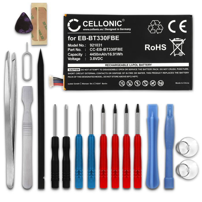 Samsung SM-T330 Galaxy Tab 4 8.0 Batterie + kit d'outils 4450mAh de CELLONIC
