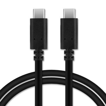 Câble USB C Type C de 1,0m pour PC portable Acer Spin 5 / Spin 7 / Swift 7 / Chromebook 14 / R13 transfert data et charge 3A (PD-60W) PVC noir PVC