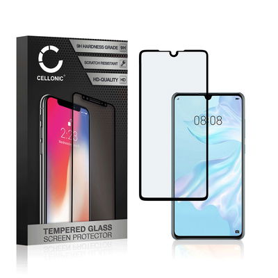 Protection d'écran en verre pour smartphone Huawei P30 (3D Case-friendly, haute résistance 9H, 0,33mm, Full Glue)