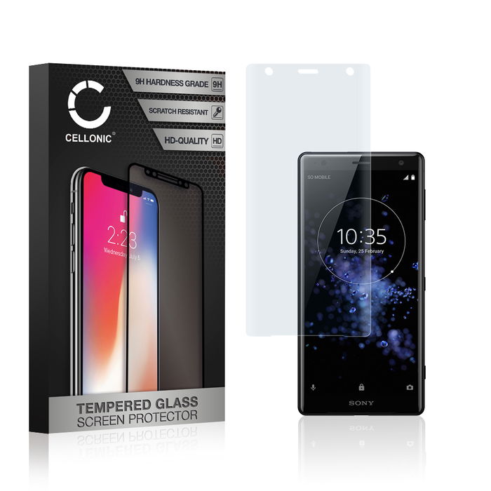 Sony Xperia XZ2 Schermbeschermer 9H getemperd glas 3D Full Cover van CELLONIC