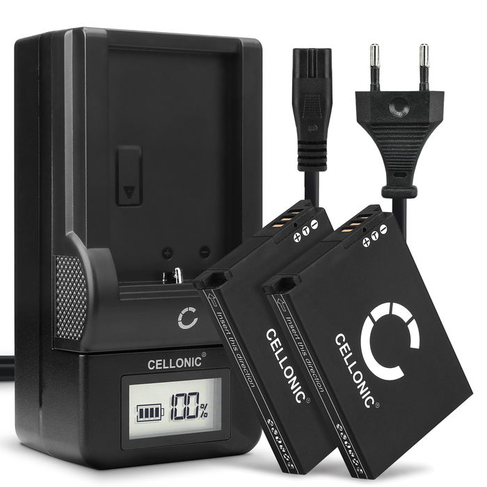 2x Samsung WB2100 Battery + Charger 1050mAh from CELLONIC