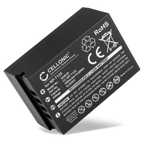 Accu voor FujiFilm GFX 50R, GFX100, GFX 50s, GFX 50S, NP-T125, GFX Medium Format NP-T125 (1000mAh, 10.8V) van subtel