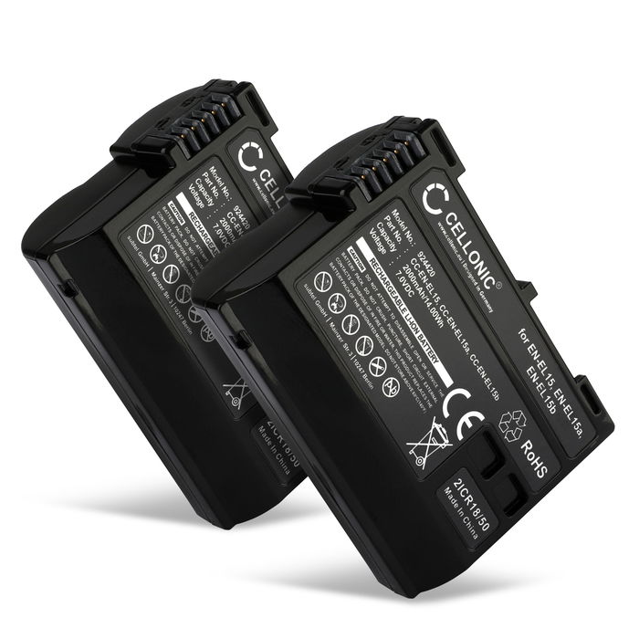 2x Nikon Z 8 Batterie 2000mAh de Cellonic