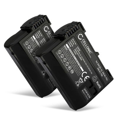 2x Batterie EN-EL15 pour Nikon D850 D750 1 V1 D7500 D7200 D800 D810 D7100 D7000 D610 de CELLONIC