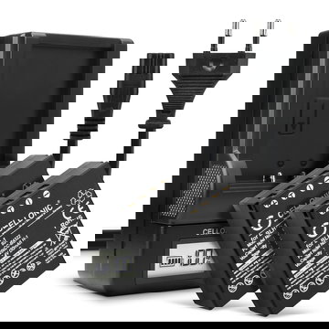 2x BLH-1 Camera Battery + Charger Set for Olympus OM-D E-M1 Mark II, OM-D E-M1X 2000mAh Replacement Battery BCH-1 LCD Smart Charger