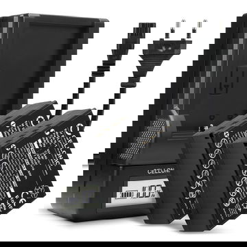 Pack de 2x batteries BLH-1 2250mAh pour appareil photo Olympus OM-D E-M1 Mark II OM-D E-M1 Mark III OM-D E-M1X / BLH-1 / BCH-1 - Avec chargeur BCH-1 et câble d'alimentation