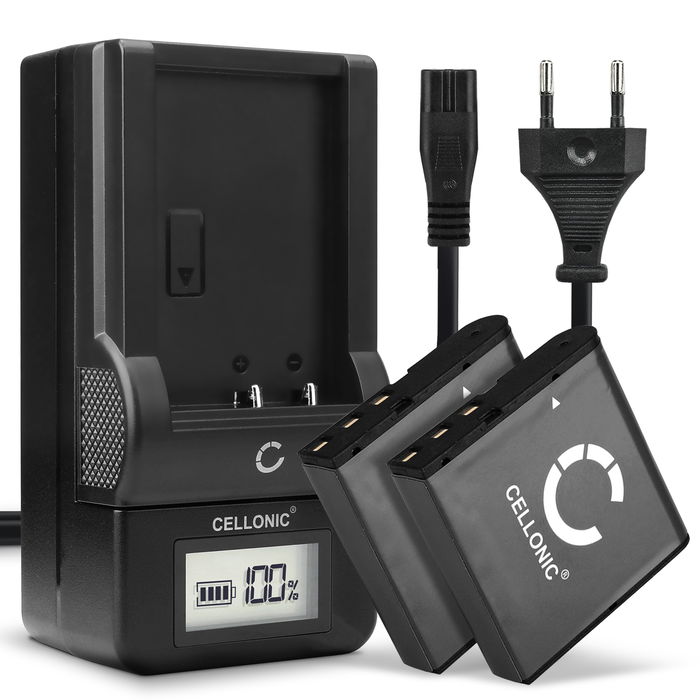 2x Kodak PIXPRO AZ522 Accu Batterij + Oplader 950mAh van CELLONIC