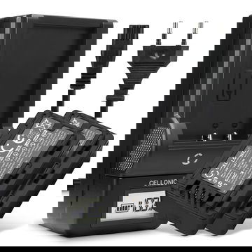 Pack de 2x batteries VW-VBK180 VW-VBT190 -VBY100 1780mAh pour appareil photo Panasonic HC-V180 V10 V160 V270 V380 V777 V800 HC-VXF990 HC-VX980 HC-W580 HDC-SD40 - Avec chargeur VW-BC10 et câble d'alimentation