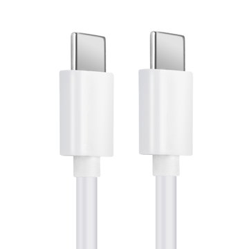 Câble USB C Type C de 1m pour montre OnePlus 9, 9 Pro, 8, 8 Pro, 8T, 7, 7 Pro, 7T, 7T Pro, 6, 6T, Nord, Nord 2 data et charge 3A (PD 60W) blanc en PVC