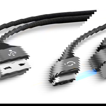 USB Kabel voor Nikon D6 Z 5 - 2m UC-E24 UC-E25 Oplaadkabel 3A Laad Snoer Nylon Datakabel grijs