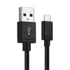 USB-A 2.0 - USB-C 3A NYLON, noir