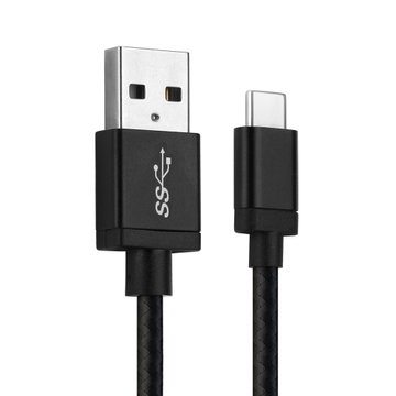 USB Kabel compatibel met Motorola Edge, Edge Plus, G7, G7 Plus, G7 Play, Moto G6, G7, G8, G8 Power, G9 Plus - 1m Oplaadkabel Datakabel 3A Nylon smartphone zwart