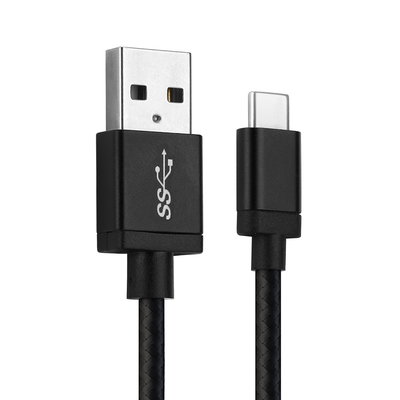USB C Type C Phone Charger Cable for Oppo Find X3 Pro, Neo, Lite, Find X2 Pro, Neo, Lite 1m Fast Charging 3A Smartphone Data Cable Nylon Black