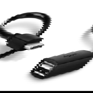 Câble USB OTG pour smartphones, tablettes, smartwatch, haut-parleurs, appareils photo ou écouteurs Adaptateur OTG USB C Type C mâle vers USB A femelle - port USB hôte, câble adaptateur On The Go noir