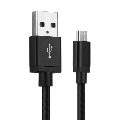 USB Kabel compatibel met Sony SRS-X2, XB2, XB21, XB20, HG1, X33, XB41, XB31 - 1m Oplaadkabel 2A Snoer Nylon USB kabel zwart headset