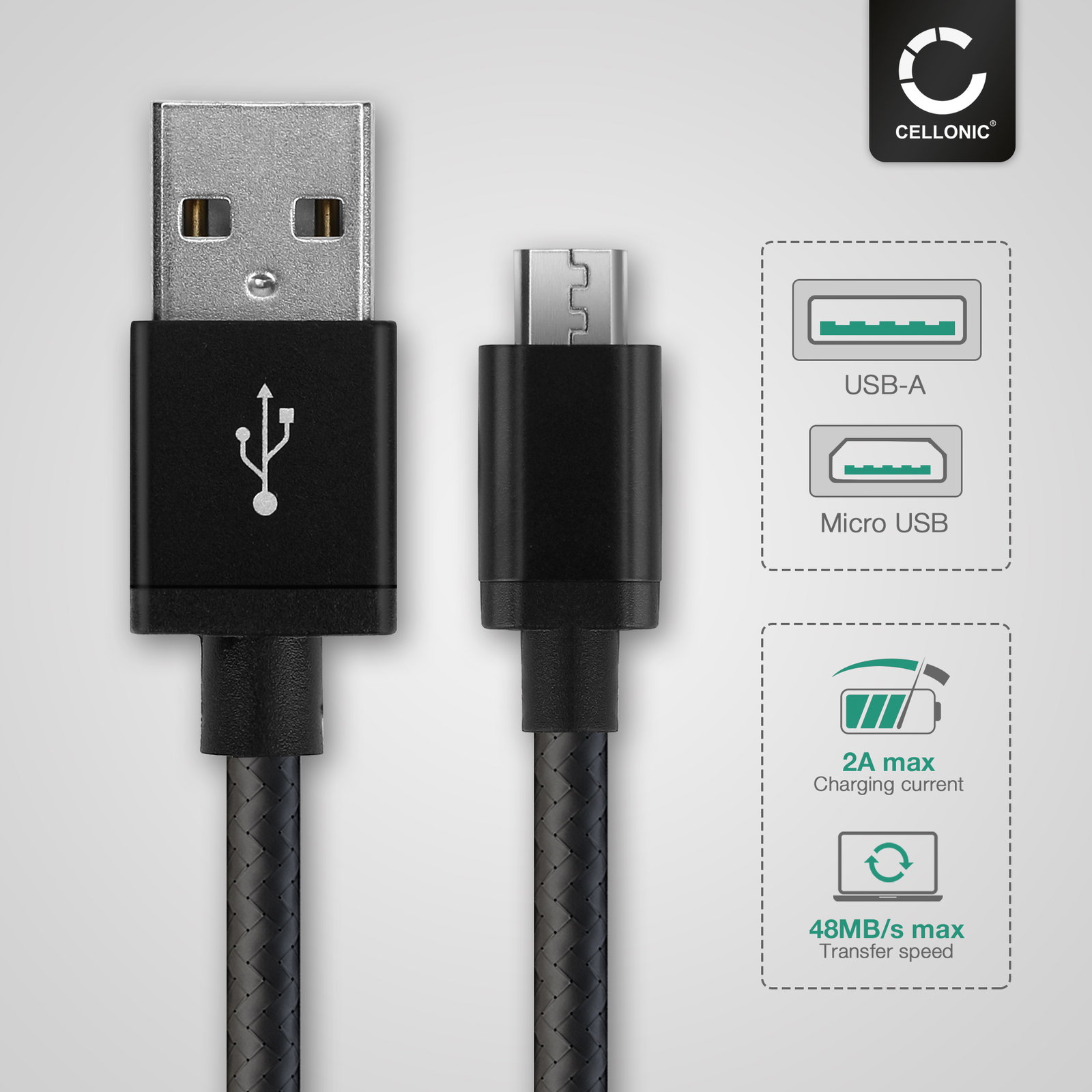 Câble USB Données 14,5cm Pour Panasonic Lumix GM5, GX1, GX7, GX8 - Neuf, Marque Vhbw