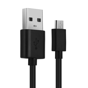 Câble Micro USB de 1m pour montre Oukitel C8 / C12 / C11 Pro / C12 Pro / C13 Pro / C15 Pro / MIX 2 / K8 / K6000 Plus / K6000 Pro data et charge 2A noir en PVC