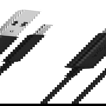 Câble Micro USB de 1m pour montre Emporia PURE / CLASSIC / EUPHORIA / FLIP / Select / Smart / Glam / Telme C151 data et charge 2A noir en Nylon