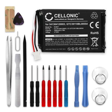 Batterie 541384120003 GTC39110BL08554 JS541384120003 1000mAh pour Navigon 72 (Easy, Plus, Plus Live, Premium) - + kit d'outils