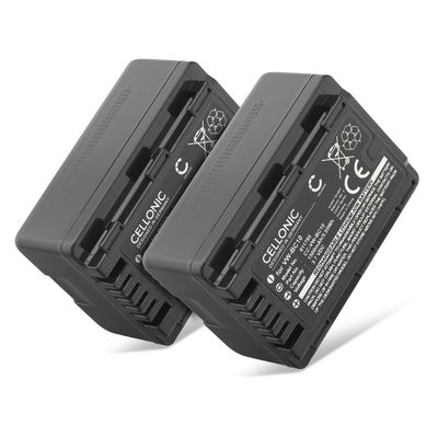 2x Batterij voor Panasonic HC-VX870, HDC-SD40, HC-V700, HC-V500, HC-V100, HC-V250, HC-V210 1500mAh camera van CELLONIC