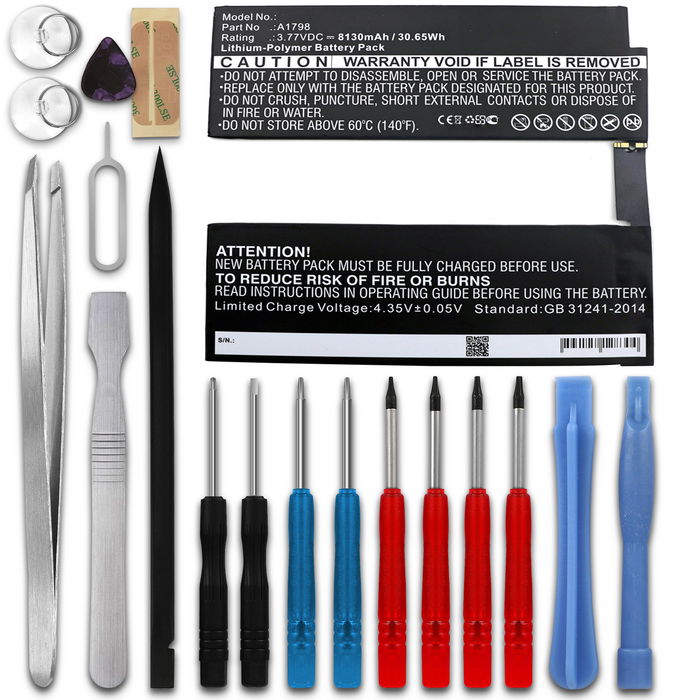 Apple iPad Pro 10,5" - A1701 Batterie + kit d'outils 8130mAh de subtel