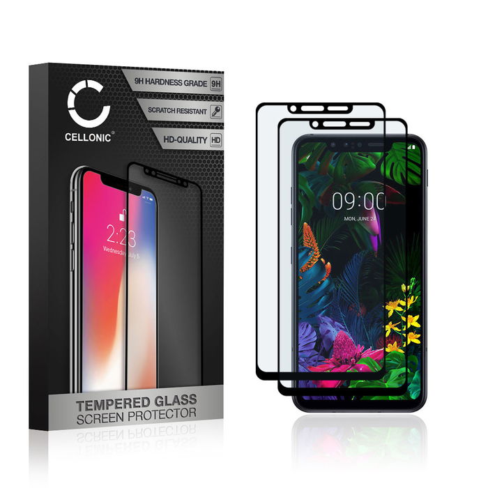 2x LG G8s ThinQ Schermbeschermer 9H getemperd glas 3D Case-friendly van CELLONIC