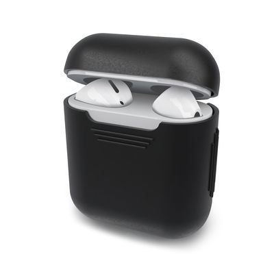 Étui de protection en Silicone couleur noir pour Apple AirPods AirPods 2 - coque souple antidérapante haute résistance