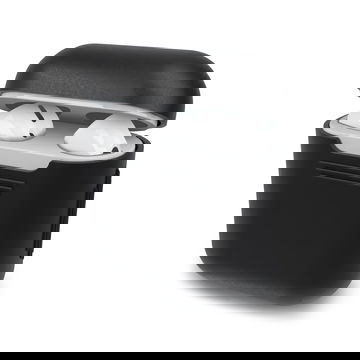 Siliconen, zwarte etui compatibel met Apple AirPods AirPods 2 beschermhoes - Siliconen Protector Case - Zwarte beschermhoes - Bluetooth earbudcase Oordopjes Bescherming