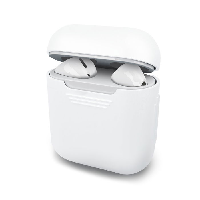 Étui de protection en Silicone couleur blanc pour Apple AirPods AirPods 2 - coque souple antidérapante haute résistance