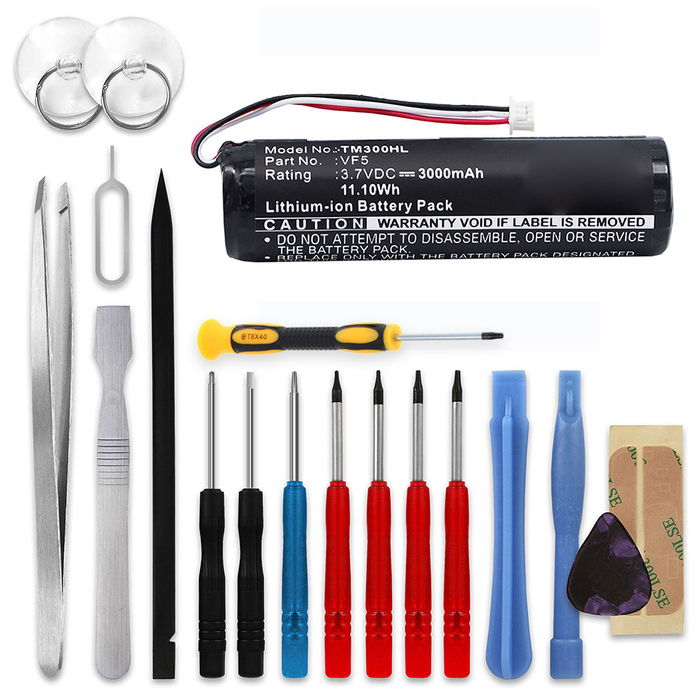 TomTom Go 510 (2005) Batterie + kit d'outils 3000mAh de subtel
