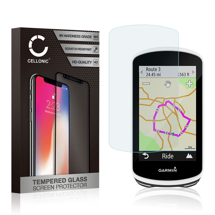Garmin Edge 1040 Solar Schermbeschermer 9H getemperd glas 2.5D van CELLONIC