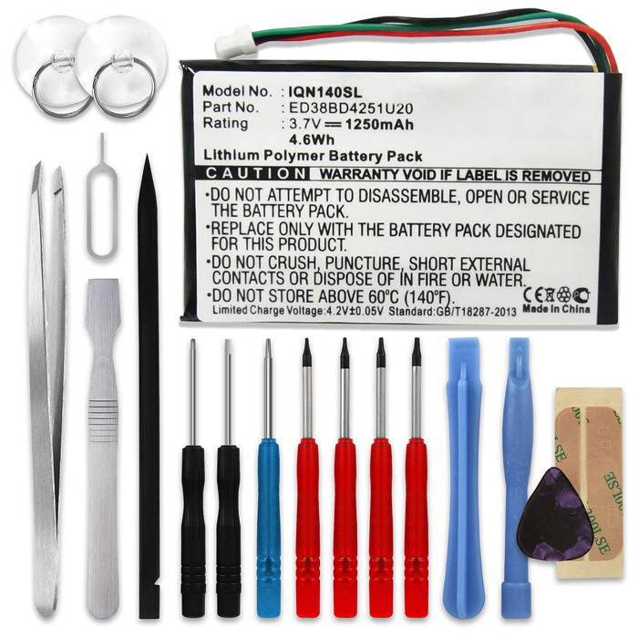 Garmin EC36EC4240878 Batterie + kit d'outils 1250mAh de subtel