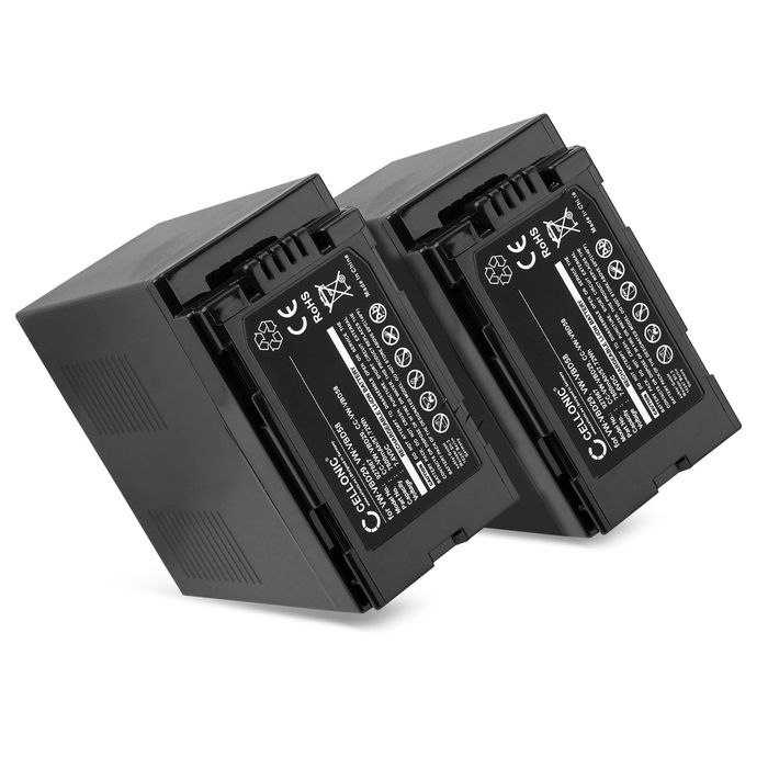 2x Panasonic VW-VBD58 Batterie 7800mAh de CELLONIC
