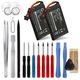 2x 1100mAh 3.7V + kit d'outils