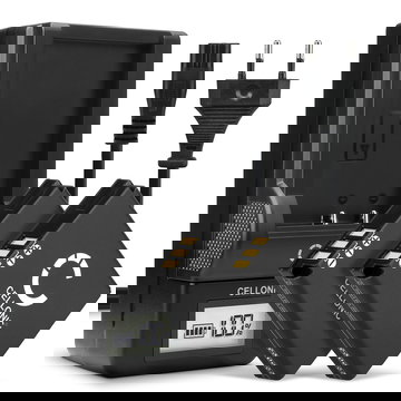 Pack de 2x batteries LB-080 1100mAh pour appareil photo Kodak PIXPRO SP360, SP360 4K, SP1, SP1 HD, Orbit360 4K, PlaySport Zx5, LB-080 - Avec chargeur et câble d'alimentation