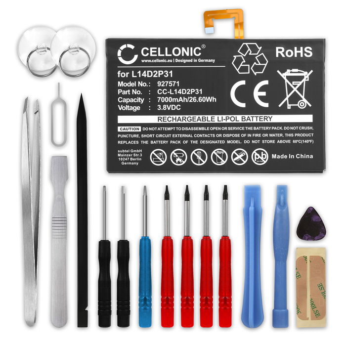 Lenovo Tab 2 A10-30 TB2-X30M Battery + Tool-kit 7000mAh from subtel