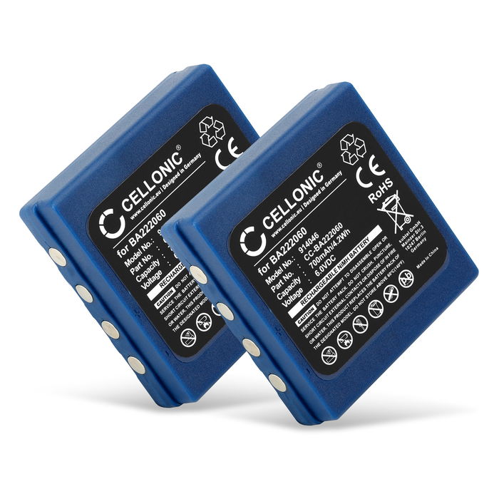 2x HBC Radiomatic BA222060 Batterie 700mAh de subtel