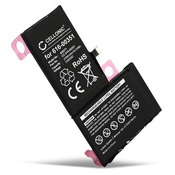Batterij voor Apple iPhone X, 616-00351 (2700mAh, 3.82V) telefoon van CELLONIC