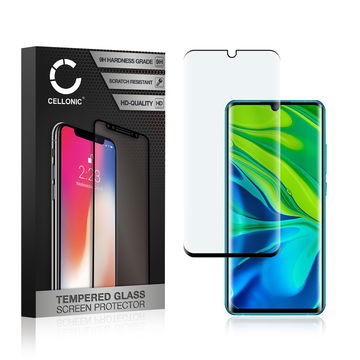 Vervangende screenprotector compatibel met Xiaomi Mi Note 10 / Mi Note 10 Pro smartphone (3D Full Cover, 9H, 0,33mm, Edge Glue)