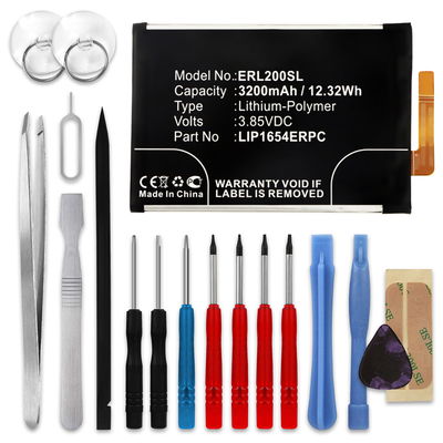 Pack batterie 3200mAh et outils pour téléphone portable Sony Xperia L2 / Xperia XA2 - kit pour remplacement facile d'une batterie LIP1654ERPC de smartphone GSM