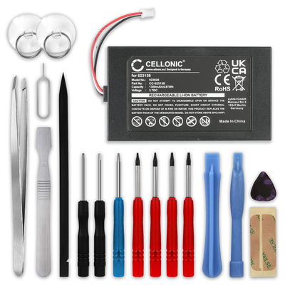 Pack Batterie et outils de précision pour télécommande Logitech Harmony Elite, 950 - 533-000128, 623158 1300mAh