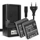 2x Accu AHDBT-201 AHDBT-301 AHDBT-302 1050mAh + Oplader