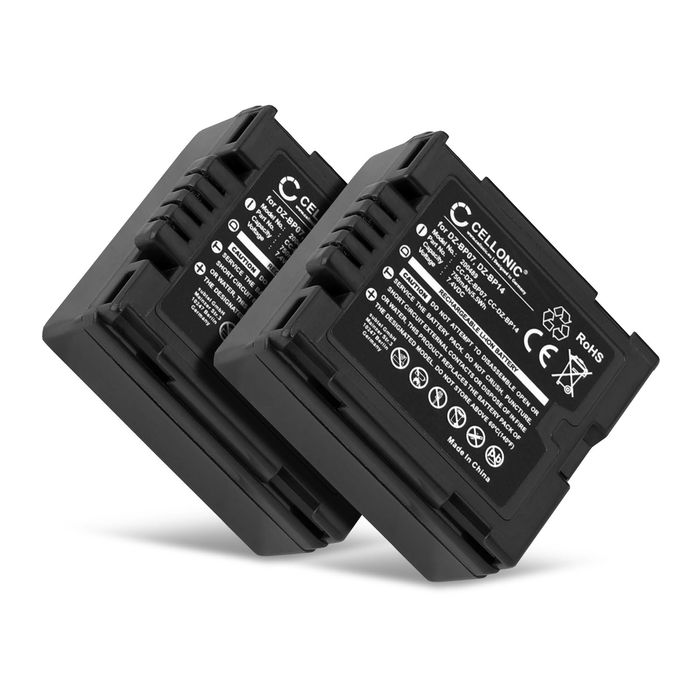 2x Panasonic CGA-DU12 Accu Batterij 750mAh van CELLONIC