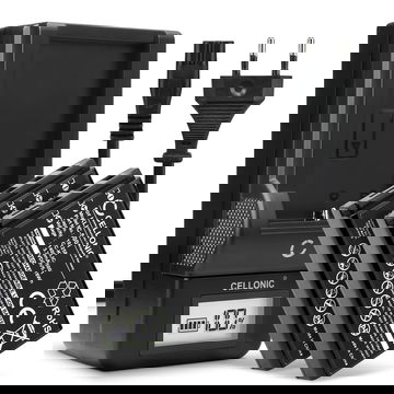 2x Batterie 1400mAh pour appareil photo Kodak Easyshare DX6490 DX7440 DX7590 - Remplacement modèle KLIC-5001 + Chargeur KLIC-5001