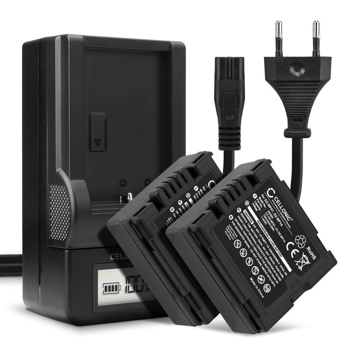 2x Panasonic NV-GS400 Battery + Charger 750mAh from CELLONIC